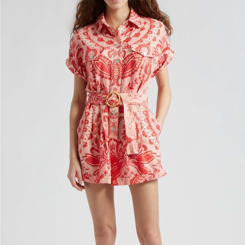 Farm Rio Red Jaipur Romper - Size L
